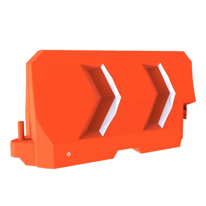 Barrera plástica de tránsito color naranja, marca A1 Contenedores