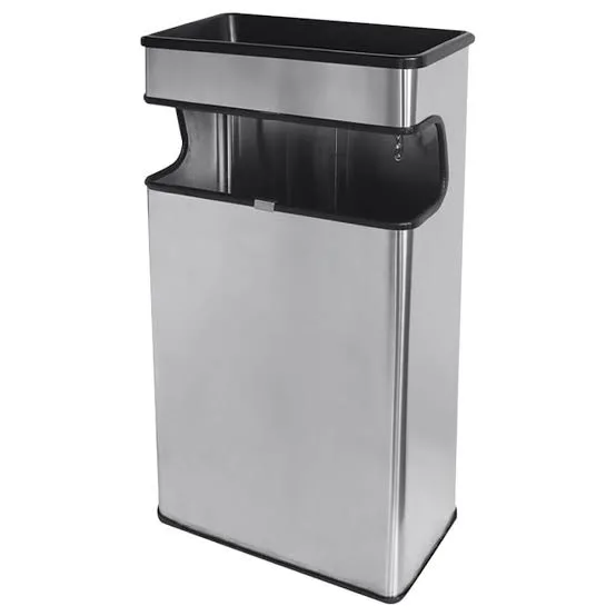 Bote de basura de acero inoxidable con tapa vaivén, marca Jofel