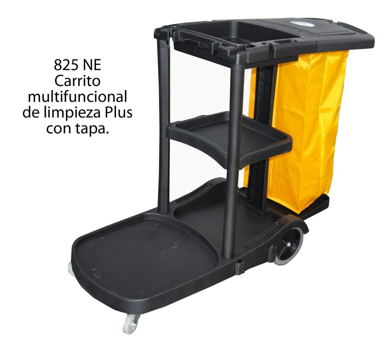 Carrito multifuncional de limpieza con bolsa y tapa, marca Sablón