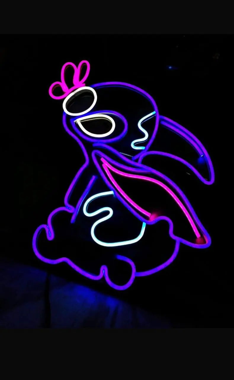 Figura de neón de un personaje
