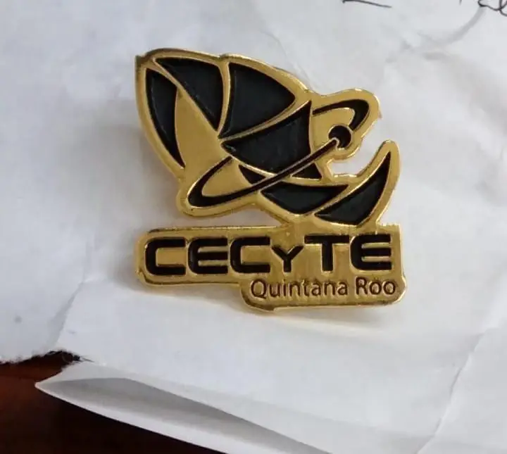 Pin metálico del CECyTE Quintana Roo